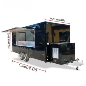 Remorque food truck professionnelle Touareg de 5 mètres